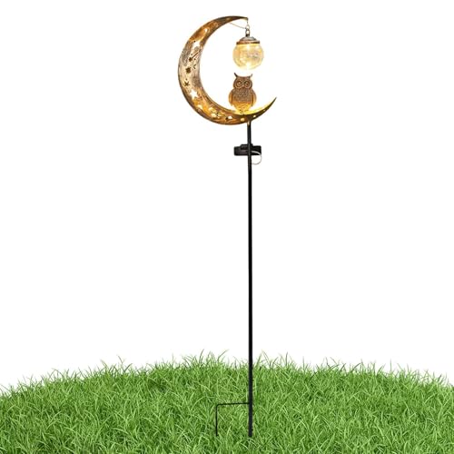 Lampe solaire de jardin décorative avec piquet et boule en verre de terrasse