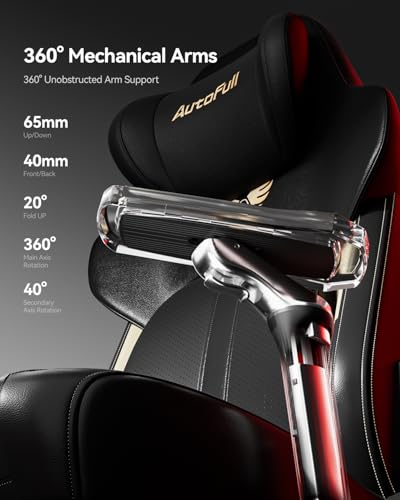 AutoFull M6 Ultra 2.0 Gaming Chair – Official IEM & ESL 2026 Partner, Ergonomic Chair, Heated & Ventilated, Vibration Massage, Adjustable Lumbar Support, 720° Armrests, Adjustable Headrest (Black) - Image 6