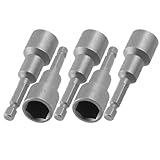 Uxcell Magnetic Power Nut Driver Setters Bits, 13mm Hex Socket, 65mm, 5-Piece