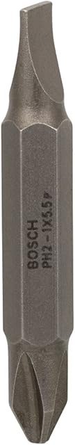 Bosch 2607001738 Screwdriver Bit Double, 1.0X5.5-Ph 2, 45mm Length, Blue