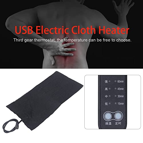 Almohadilla eléctrica de tela 3.9 x 7.9 in con calefacción USB miniatura 5