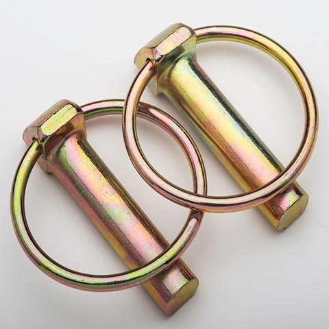 Lynch Pin 3/8 X 1-3/8 Yz (Pack Of 50 Pcs) Fast-N-Rs, Linch Pto Pin For Farm Tractors, Trailers, Trucks #TOP2