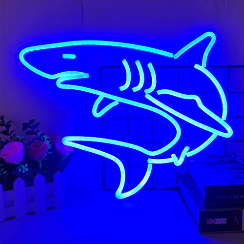 Dimmable Shark Neon Signs for Wall Decor,Large Reusable Shark Neon Light Sign for Boys Gifts Living Game Room Shop Hotel Bar Birthday Party Decor Lifelike Shark Night Light 16.5X13.5 Blue by Ajoyferris - Image 5