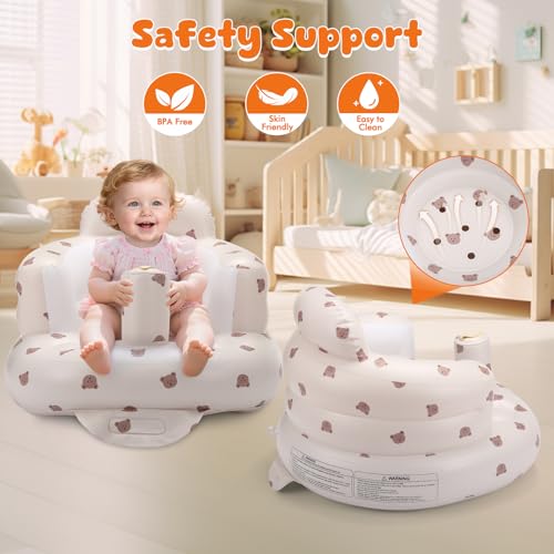 Image of Inflatable Baby Seat for 3-36 Months Blow Up Floor Seat