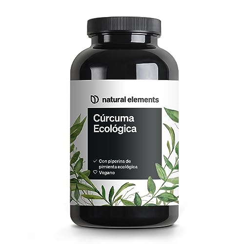 Curcuma Ecológica con pimienta negra - 240 cápsulas - 2.900 mg de cúrcuma ecológica por dosis diaria - Con curcumina y piperina - de alta dosificación, vegana - Probado en laboratorio