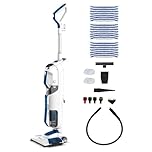 Polti Vaporetto 3 Clean Blue, Aspirateur Laveur de Sols avec Nettoyeur Vapeur Portable, 3 Produits en 1, 14 Accessoires, Aspiration Cyclonique sans Sac, Puissance Max 1800 W, Blanc et Bleu