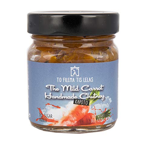 To Filema Tis Lelas Zanahoria Chutney hecho a mano -The Mild Carrot, Paquete de 2 x 225 g (Total: 450g)