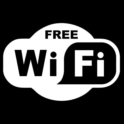 1 Vinilo decorativo (blanco) 'Free de Wi-Fi para bar, club, oficinas y mostradores, tiendas, restaurantes, salon, stickers decal 004