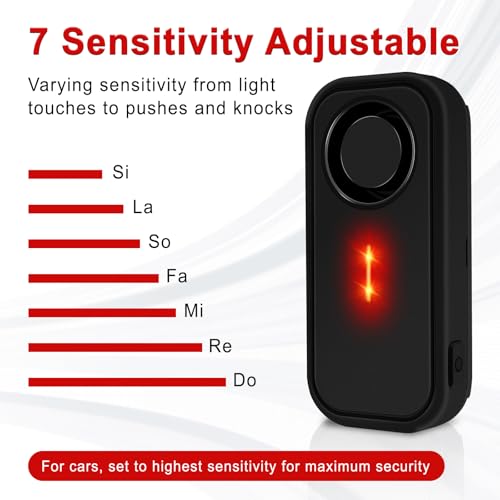 USUPERINK Car Alarm System, 113dB Fake Car Alarm, Motion Alarms for Cars Vehicle Security Alert Automotive Vibration Warning Interior Safety Red LED Light IP66 Waterproof - Thumbnail 6
