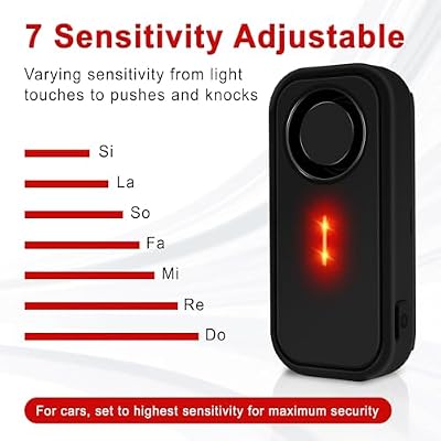USUPERINK Car Alarm System, 113dB Fake Car Alarm, Motion Alarms for Cars Vehicle Security Alert Automotive Vibration Warning Interior Safety Red LED Light IP66 Waterproof, 2Pcs