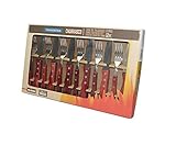 Jogo de Talheres Para Churrasco 12 Peças, Tramontina, 21199796, Vermelho