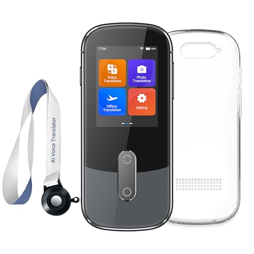 Sprachübersetzer Gerät Kein WLAN erforderlich, Zwei-Wege-Echtzeit-Sprachübersetzungsgerät, 144 Sprachen Online Offline Sprachtext Fotoübersetzung für Reisen, Business, Lernen
