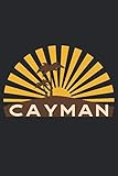 Cayman Journal: Caribbean Diary | Vintage Sunset | Tropical Island | Retro Typography | Record Your Thoughts and Ideas | 120 Pages Lined Journal 6”x9”