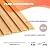 OUZUGIE WPC Acoustic Slat Wall Paneling, 8-Pack 96 x 6 Inches 3D Wall Panels for Interior Wall Decor,Living Room,TV Background,Study Room,Office Spaces,Bedroom,Low Grille (Oak)