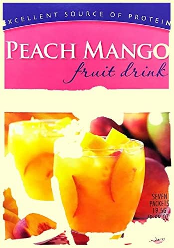 HealthyWise - High Protein Diet Fruit Drink - 15g Protein - Low Calorie - Low Carb - Low Sugar - Fat Free, 7 Servings Per Box (Peach Mango)