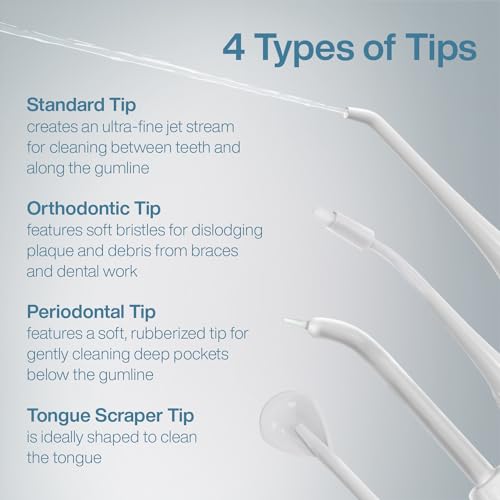 Aquasonic WHITE Water Flosser - Cordless Rechargeable Water Flossers thumb #6