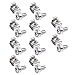 10x Replacement Metal Nickel-Plated M5 Cage Nuts With Screws for Square Hole Racks Cabinet Accessory