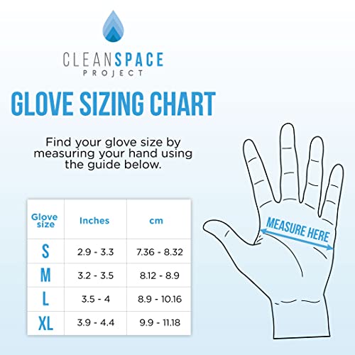 Clean Space Project Csp Black Nitrile Gloves, Extra Thick 5.5 Mil, Disposable, Powder-Free, Latex-Free #TOP2