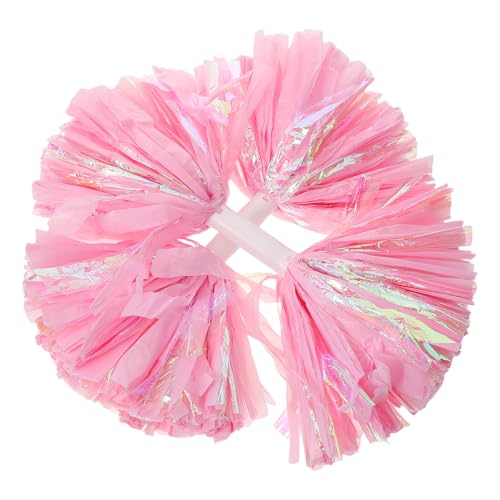 POPETPOP 2 Piezas Pompones Animadora con Mango Ergonómico para Eventos Deportivos y Baile Accesorios Ligeros y Duraderos para Animadoras y Equipos de Porristas