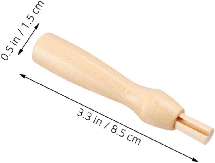 HEMOTON 9pcs Wooden Needle Felting Handles Set with Wood Punch Needle Tool Holder for Wool Felting Crafts DIY Projects Artists