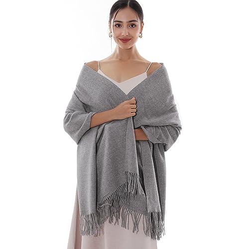 Dark Grey Fringe Scarf