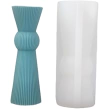 Vertical Stripes Column Mold Silicone Candle Mold for Soap Wax Epoxy Resin DIY Handcraft Pillar Weeding Party Dinner Home Gypsum Ornaments Decoration Short