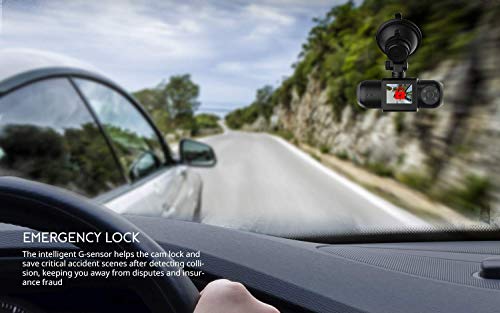 Cooau Dash Cam, 64Gb Sd Card Included, 1080P Fhd Built-In Gps Wi-Fi, Front And Inside Car Camera Recorder For Uber With Infrared Night Vision, Sony Sensor, 4 Ir Leds，G-Sensor, Parking Mode #TOP7