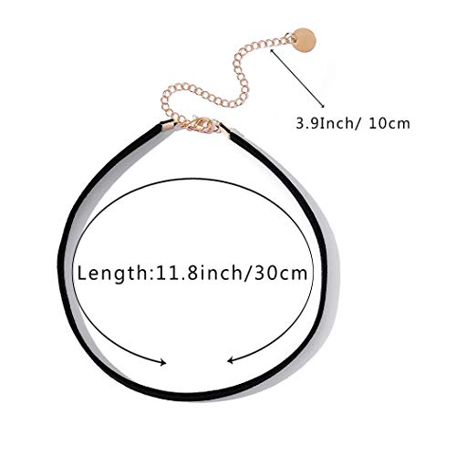 Zoestar Choker Necklace Black Velvet Collar Necklaces For Women And Girls (Gold) #TOP2
