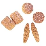  Carry stone 6 stücke Brot Für 1/12 Dollhouse Miniature Food Spielen Mini Modell Brot - Zufällige Form