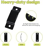 Tape Measure Holder 12 Pcs - Metal Tape Measure Holder for Belt, Tape Measure Clips Hanging for Drill Tool Pouch with Rivets (Black)