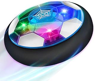 Growsland Kids Toys Hover Soccer Ball Gift Boys Girls Age 3,4,5,6,7,8,9-12 Year Old Rechargeable Air Power Football Sport Ball Game Colorful LED Light & Foam Bumpers Indoor Outdoor Air Soccer Disk Toy