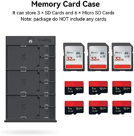SMALLRIG 6 gniazd etui na karty pamięci Przechowywanie na 3 karty SD + 2 karty Micro-SD + 1 karta SIM - 2832B