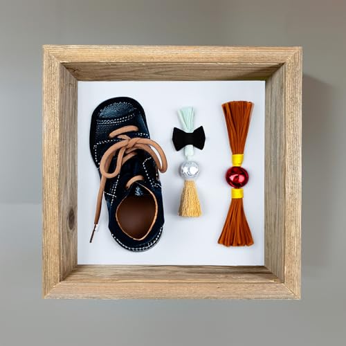BARNWOODUSA 8"x8" Rustic Collectible Shadow Box Picture Frame Made of Upcycled Wood Shadow Box