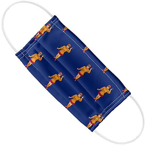Popfunk Scooby-Doo Velma Character Pattern 1-Ply Reusable Face Mask Covering with Adjustable Nose Wire, Unisex
