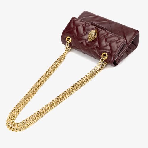 Image of Rejolly Rainbow Stripe Crossbody Shoulder Bag for Women Color Blocking PU Leather Colourful Purse with Chain Strap | PU Leather, with Chain Strap