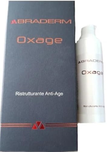 Braderm Oxage Crema Antirughe Ristrutturante, 30ml, con Peptidi e Vitamina C