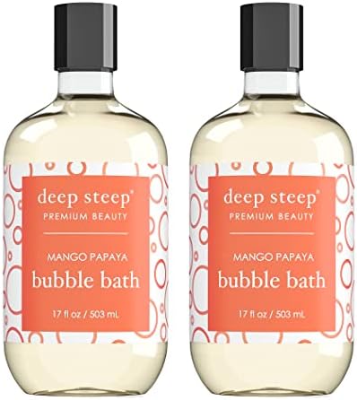 Deep Steep Bubble Bath Mango Papaya, 17 Ounce (Pack of 2)