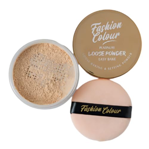 FASHION COLOUR HD Loose Powder for Setting & Mattifying Makeup | Translucent Makeup Baking Powder | Lightweight Oil-Free Setting Powder for All Skin Types | Long-Lasting Matte Finish (Pound Cake)
