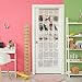 Simple Houseware 24 Pockets - Crystal Clear Over The Door Hanging Shoe Organizer, Gray (64'' x 19'')
