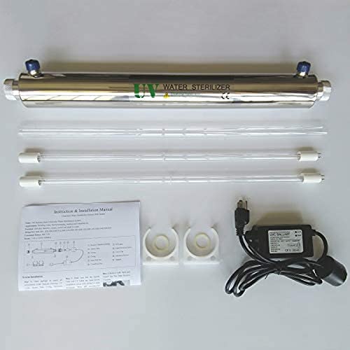 Esterilizador De Água UV 25W Aço Inoxidável 304 Esterilizador Ultravioleta, Filtro Esterilizador Pur