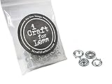 50 SETS - OPEN RING PRONG NO SEW SNAP FASTENERS (200 Pieces) - SIZE 16 (7/16