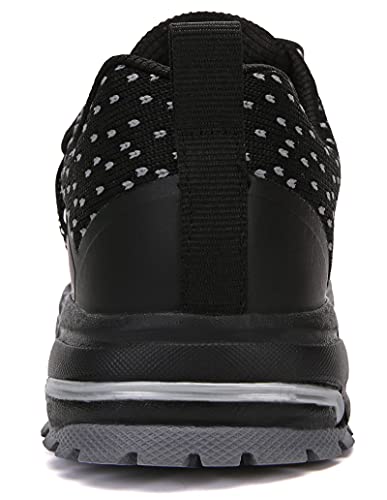 Kubua KU-G999-BKGY-35 Kids Sneakers For Boys Girls Running Tennis Shoes Lightweight Breathable Sport Athletic thumb #5