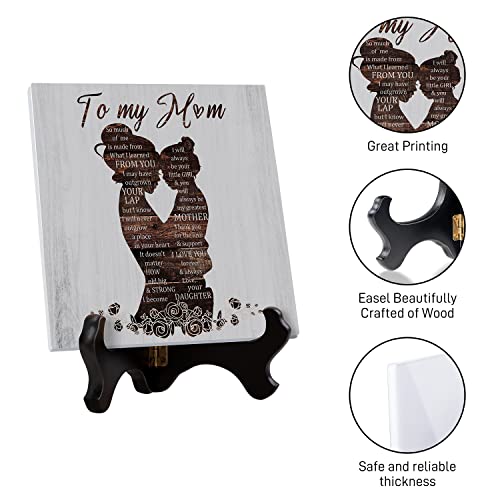 Mothers Day Gifts For Mom, Engraved Plaque Gifts For Mom From Daughter, With Beautiful Saying, Idea Mom Gifts For Anniversary, Birthday, For Mom, Step Mom, Mother In Law, Grandma #TOP2