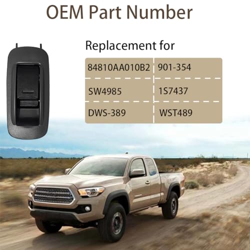 WUGANGATPS Power Window Switch Button Rear Door Compatible with 2005-2012 Toyota Tacoma 2.7L L4/4.0L V6, Rear Left and Right Power Window Switch Replacement for 901-354 84810AA010B2 by WUGANGATPS - Image 2