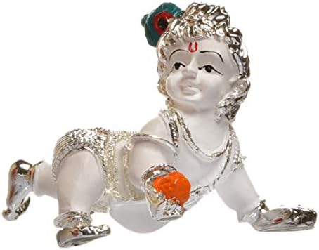 India Silver Plated Bal Krishna Showpiece