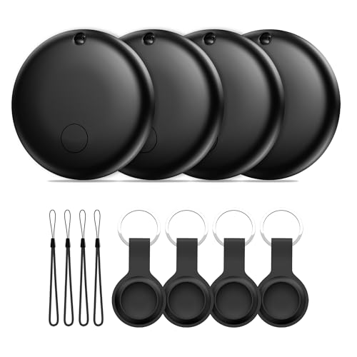 Smart Air Tracker Tag 4er Pack Schlüsselfinder Key Finder Kompatibel mit Apple Find My APP (Nur iOS) Smart Tracker für Schlüssel Gepäck Koffer Taschen Austauschbarer Akku IP67 Wasserdicht