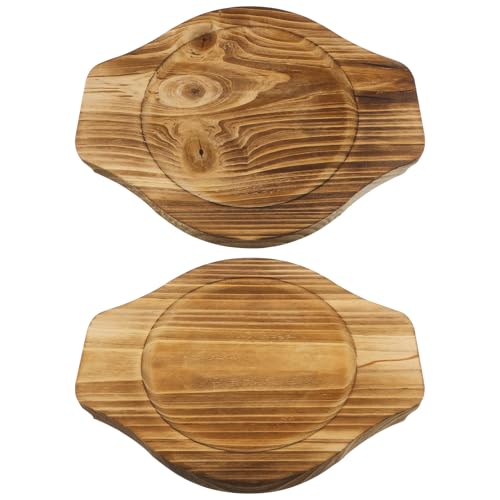 Soportes de madera maciza para cazuelas con diseño resistente y protector de mesa elegante 2