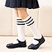Stelle Girls School Shoes Mary Jane Flats Black Uniform Dress Shoes for Little/Big Kids(Navy,2ML)