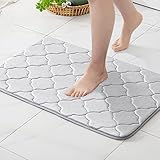 miulee tappeto da bagno antiscivolo 1 pezzo con assorbente igroscopicità marocco piccolo tappeto lavabile per soggiorno casa ciottoli 50x80 cm grigio chiaro