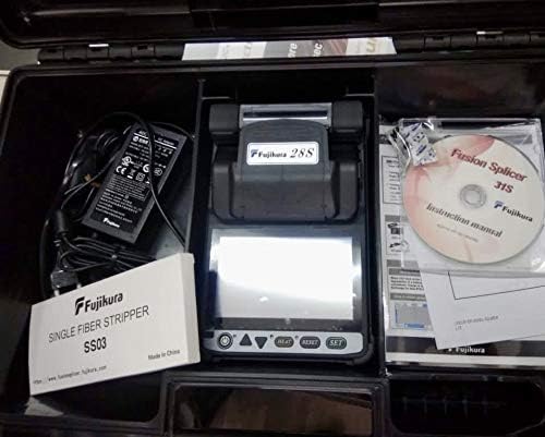 Fujikura New Model FSM-28S V-groove Alignment Welding Fusion Splicer with CT-08 Cleaver and other accessories.